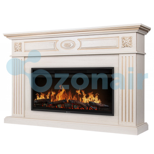 Каминокомплект: Очаг Electrolux EFP/P-4220LS, портал Siena 42/40/36, сл. кость с зол. патиной