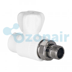 Кран шаровой TEBO бел. PP-R для радиатора 20х1/2" прямой (10/60), арт. 030060201