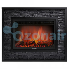 Каминокомплект: Очаг Electrolux EFP/P-3020LS, портал Loft 30 камень черный, черная эмаль
