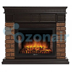 Каминокомплект: Очаг Electrolux EFP/P-3320RLS, портал Bricks Wood 30 камень темный, шпон венге