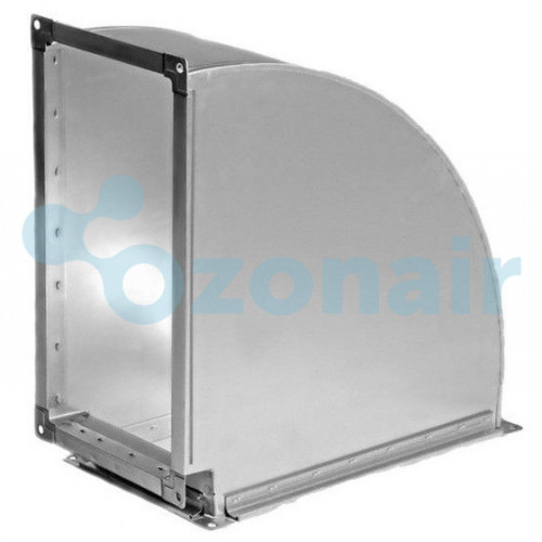 Отвод 90 400х100 (0,9) R100 (20 шина) прямоугольный из оцинкованной стали
