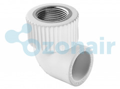 Угольник TEBO бел. PP-R комб. 20х3/4" ВР (20/140), арт. 030030404