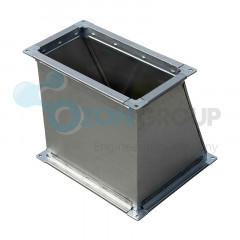 Переход 400х200/250х150 (0,7) (20 шина) L300 тип 1 прямоугольный оцинкованный