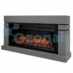 Каминокомплект: Очаг Electrolux EFP/P-4220LS, портал Lindos 42/40/36, светло-серый, р/в