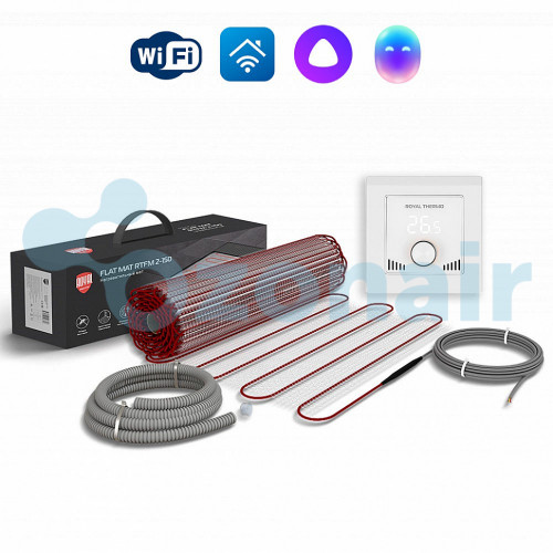 Мат нагревательный Royal Thermo Flat Mat RTFM 2-150-1,5 с терморегулятором RTI-16