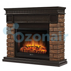 Портал Firelight Bricks Wood 25 камень темный, шпон венге