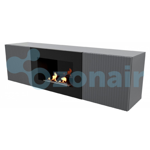 Тумба с биокамином Firelight BFP/P-1400L графит