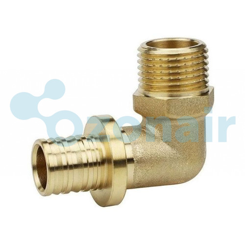 Угол VARMEGA Slide-fit 90 гр., НР, 20x3/4", аксиальный, латунь, VM51414