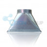 Переход 550х550/ф160 L300 (0,7) (20 шина) тип 1 прямоугольный оцинкованный