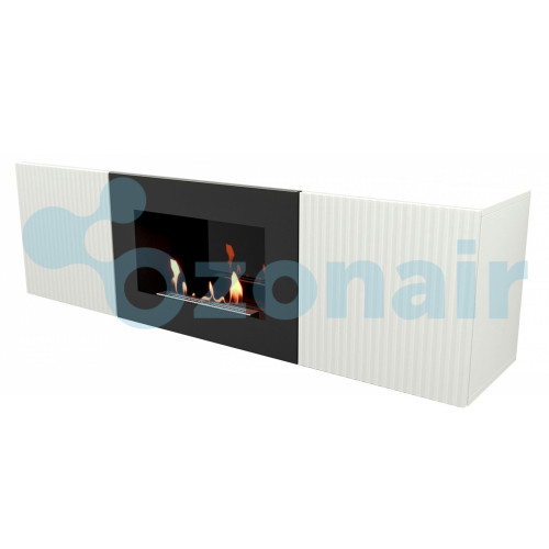 Тумба с биокамином Firelight BFP/P-1400L белая