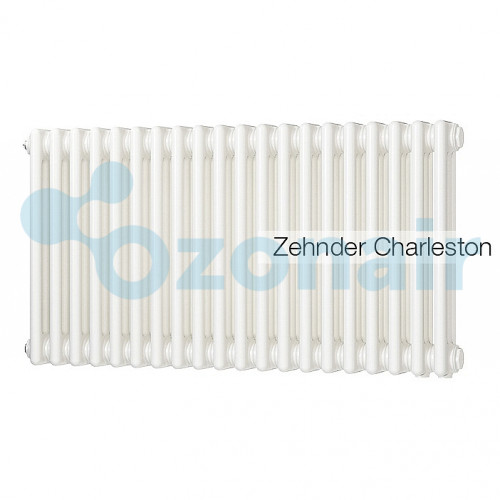 Радиатор труб. Zehnder Charleston Retrofit 3057, 16 сек.1/2 ниж.подк. RAL9016 (кроншт.в компл) 3057_16_9016_V001_CVD1BH
