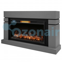 Каминокомплект: Очаг Electrolux EFP/P-3620LS, портал Lindos 42/40/36, светло-серый, р/в