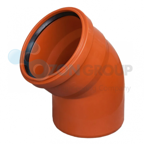 Sinikon D160 x 45° НПВХ Отвод для нар. канализации 22120.R