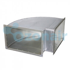 Отвод 90 400х200 (0,5) R50х50 (20 шина) прямоугольный из оцинкованной стали