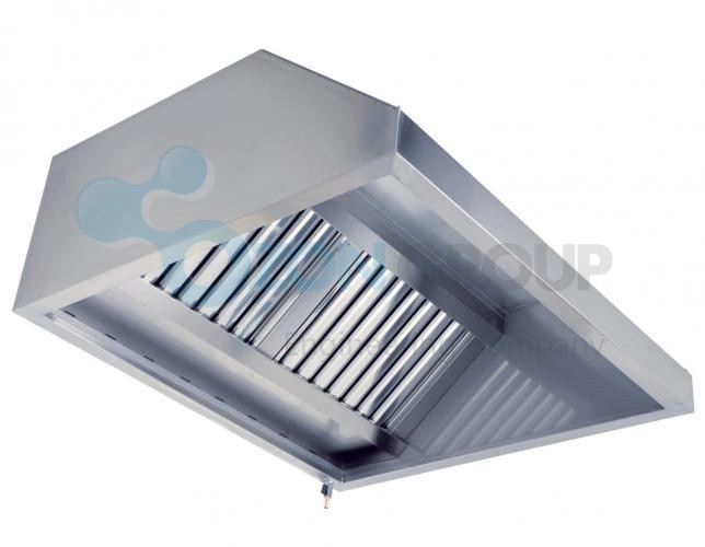 ZVK-PV-P-1800*800*400-PU-L-GL-BK приточно-вытяжной кухонный зонт пристенный - ozonair.ru