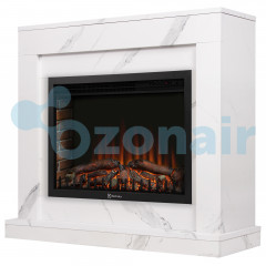 Портал Firelight Simple 25 белый мрамор