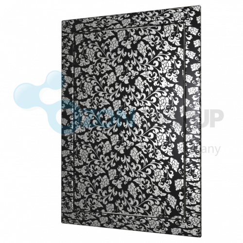 EVECS Л1515 168х168 с фланцем 146х146 АБС black design, Люк-дверца ревизионная, декоративный