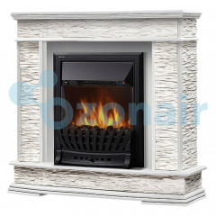 Портал Firelight Scala Classic камень сланец скалистый белый, шпон белый дуб