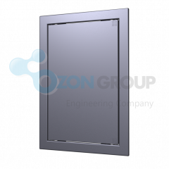 EVECS Л1515 168х168 с фланцем 146х146 АБС dark gray metal, Люк-дверца ревизионная, декоративный