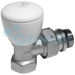Клапан ручной Giacomini R5TG для радиатора 3/8" ВН, угловой, Kvs-1.58м3/ч