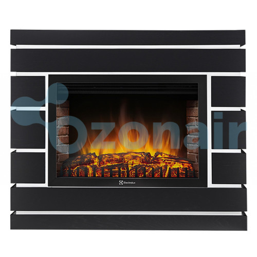 Каминокомплект: Очаг Electrolux EFP/P-3020LS N, портал Moderno 30 шпон чёрный дуб