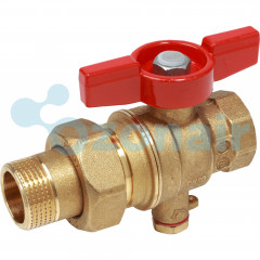 Кран шаровой Giacomini для зонда с отводом 1F x 1"M, R859TY007