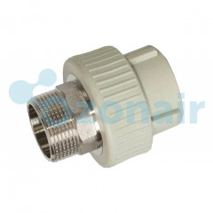Муфта TEBO сер. PP-R комбинированная 40x1 1/4" НР под ключ (5/30), арт. 031020710