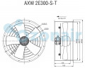 Shuft AXW 2E300-S-T Вентилятор осевой