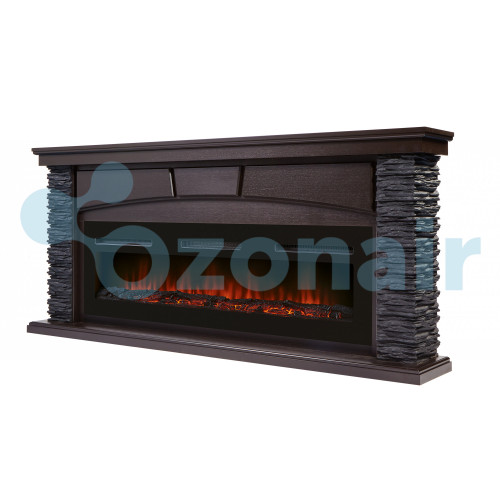 Портал Firelight Porto Long камень черный, шпон венге