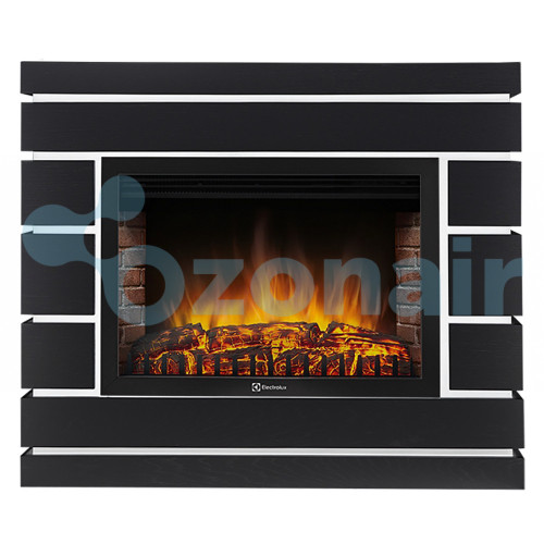 Каминокомплект: Очаг Electrolux EFP/P-2520LS N, портал Moderno 25 шпон черный дуб