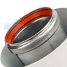 STOUT DN60/100 SCA-6010-230190 90° Элемент дымохода адаптер для котла угловой коаксиальный - ozonair.ru