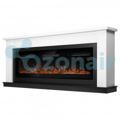 Каминокомплект: Очаг Electrolux Infinity EFP/P-1600ULS N, портал Canto Long белый, черный