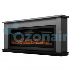 Каминокомплект: Очаг Electrolux Infinity EFP/P-1600ULS N, портал Canto Long графит, черный