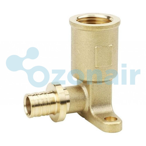 Угол VARMEGA Slide-fit настенный (водороз.) ВР, 16x1/2", Н-55мм, удл., с креп., акс., латунь, VM5162