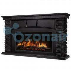 Каминокомплект: Очаг Electrolux EFP/P-4220LS, портал Porto 42 камень черный шпон венге