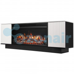 Каминокомплект: Очаг Electrolux EFP/P-3620LS, портал Como 36 белый, черный, р/в