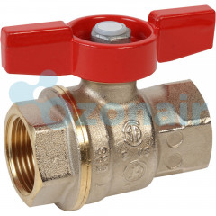 Кран шаровой Giacomini DADO ВР-ВР 1/2" ручка-бабочка, красный, латунь, R911X023