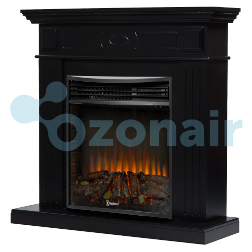 Каминокомплект: Очаг Electrolux 3320RLS N, портал Bianco 30 черная эмаль