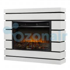 Каминокомплект: Очаг Electrolux 2720RLS N, портал Moderno 25 шпон белый дуб