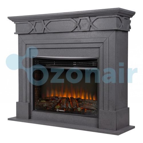 Каминокомплект: Очаг Electrolux EFP/P-3320LS N, портал Antico 30 серый