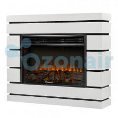 Каминокомплект: Очаг Electrolux 3320RLS N, портал Moderno 30 шпон белый дуб