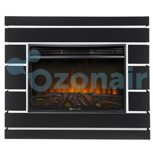 Каминокомплект: Очаг Electrolux 2720RLS N, портал Moderno 25 шпон чёрный дуб