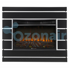 Каминокомплект: Очаг Electrolux 3320RLS N, портал Moderno 30 шпон чёрный дуб
