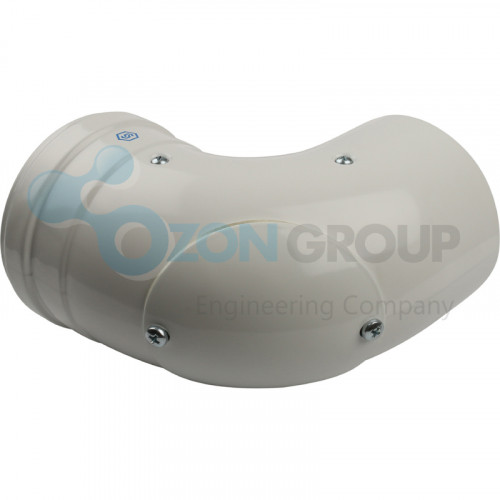 STOUT угол 90° DN60/100 м/п с инспекционным окном PP-FE Элемент дымохода конденсац. SCA-8610-010090 - ozonair.ru