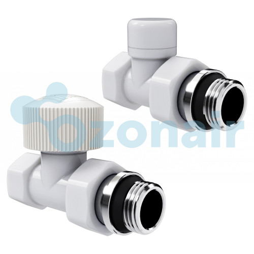 Набор термостатический прямой Royal Thermo Design 1/2"М30х1,5 (Белый)
