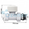 Набор термостатический прямой Royal Thermo Design 1/2"М30х1,5 (Белый)
