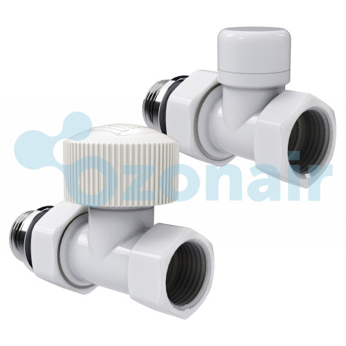 Набор термостатический прямой Royal Thermo Design 1/2"М30х1,5 (Белый)