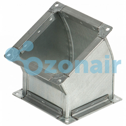 Отвод 45 800х800 (0,8) R100 (20 шина) прямоугольный из оцинкованной стали
