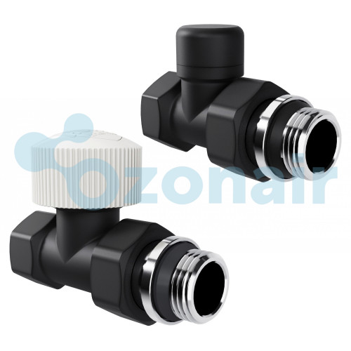 Набор термостатический прямой Royal Thermo Design 1/2"М30х1,5 (Черный)