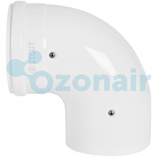 Отвод 90° конденсац. коакс. D80(п-м)/125(п-м)